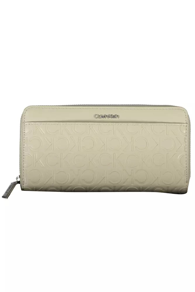 Beige Polyethylene Women Wallet - GLAMHUB BOUTIQUE 