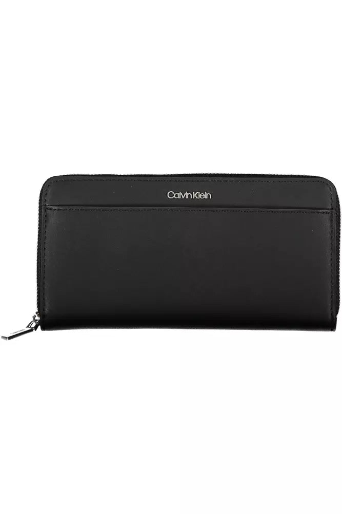 Black Polyethylene Women Wallet - GLAMHUB BOUTIQUE 