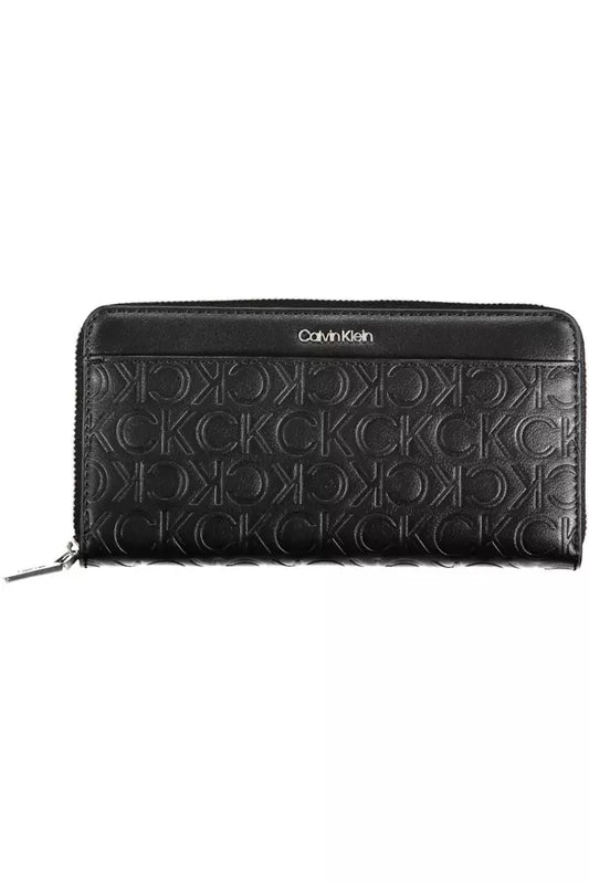 Black Polyethylene Women Wallet - GLAMHUB BOUTIQUE 