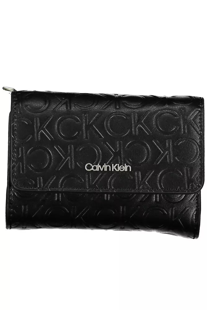 Black Polyethylene Women Wallet - GLAMHUB BOUTIQUE 