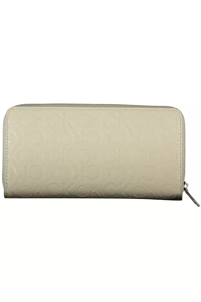 Beige Polyethylene Women Wallet - GLAMHUB BOUTIQUE 