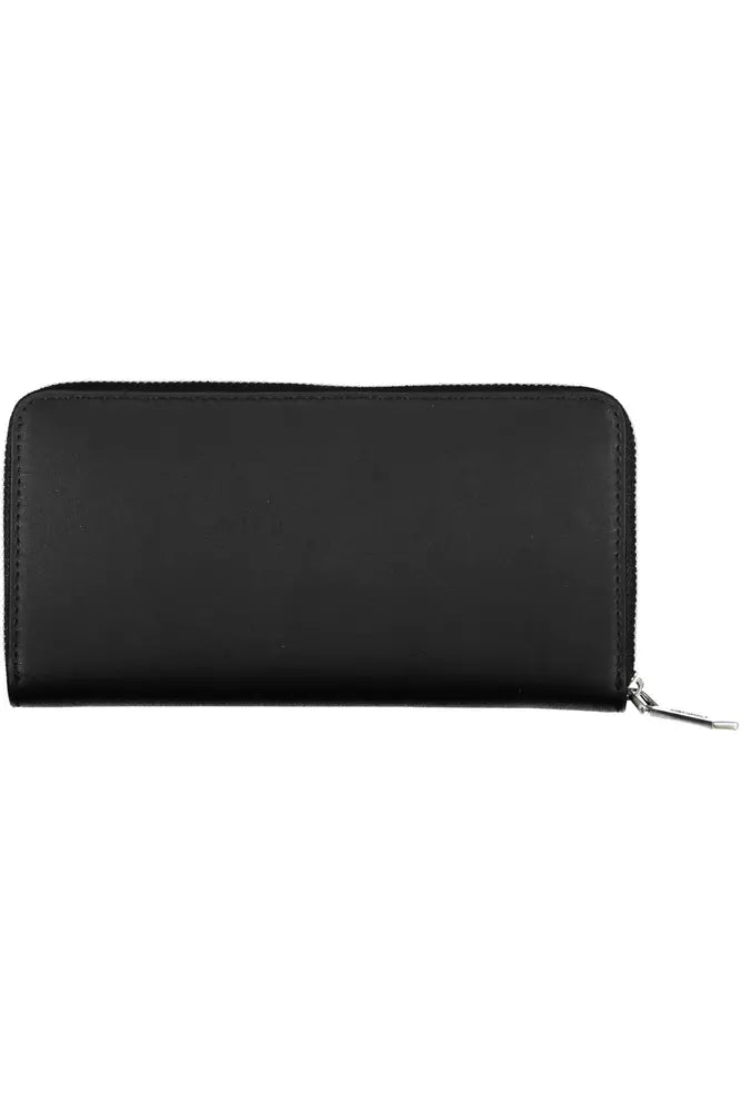 Black Polyethylene Women Wallet - GLAMHUB BOUTIQUE 