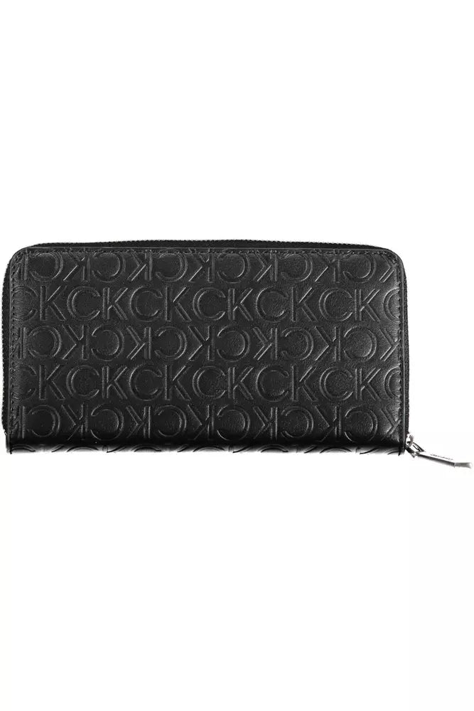 Black Polyethylene Women Wallet - GLAMHUB BOUTIQUE 