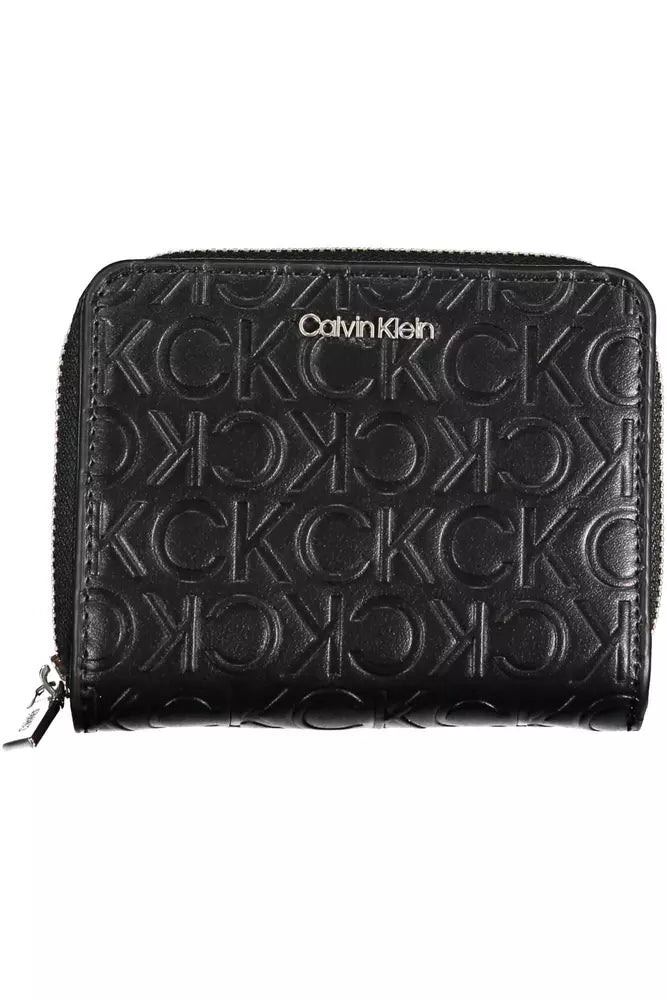 Black Polyethylene Women Wallet - GLAMHUB BOUTIQUE 