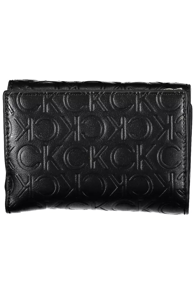 Black Polyethylene Women Wallet - GLAMHUB BOUTIQUE 