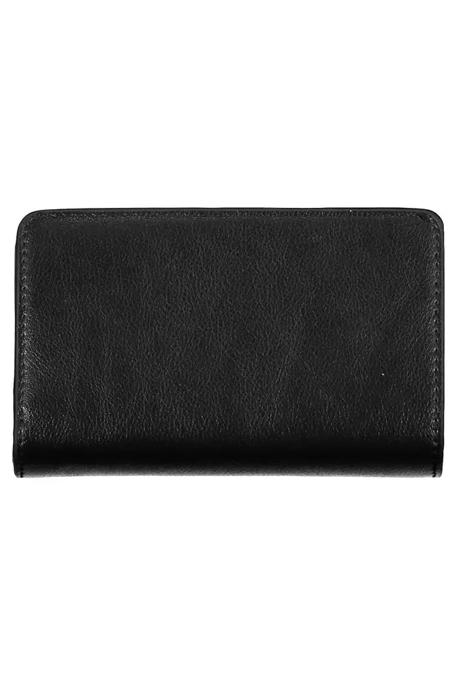 Black Polyethylene Women Wallet - GLAMHUB BOUTIQUE 