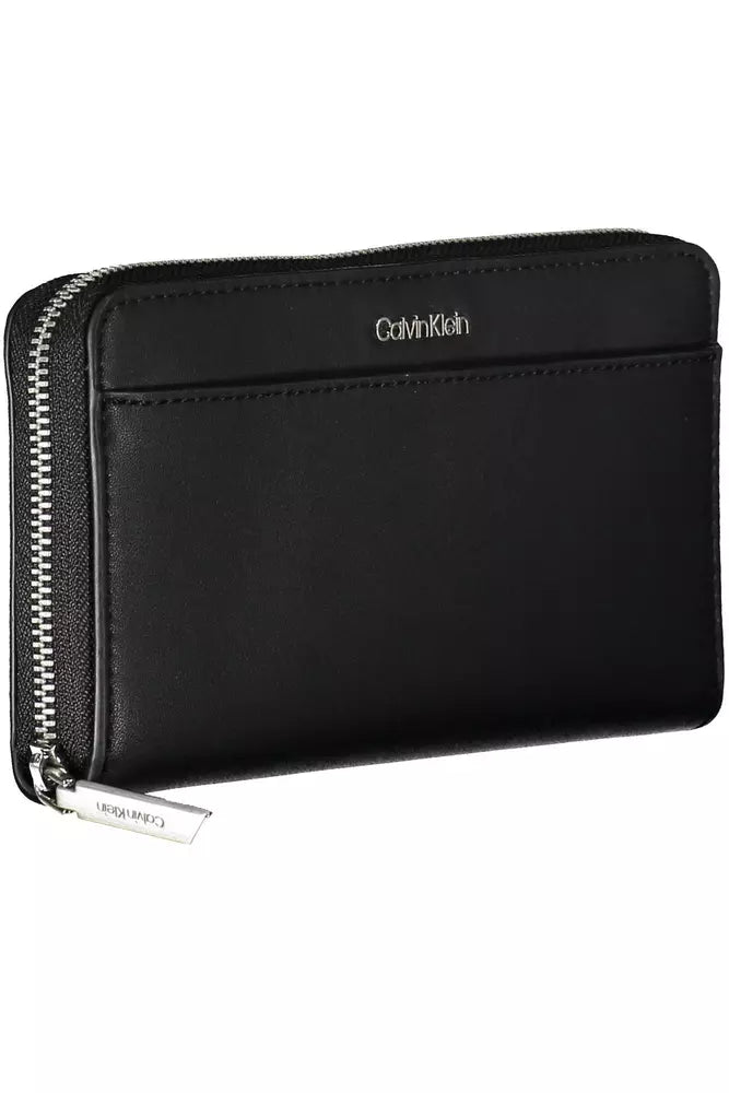 Black Polyethylene Women Wallet - GLAMHUB BOUTIQUE 