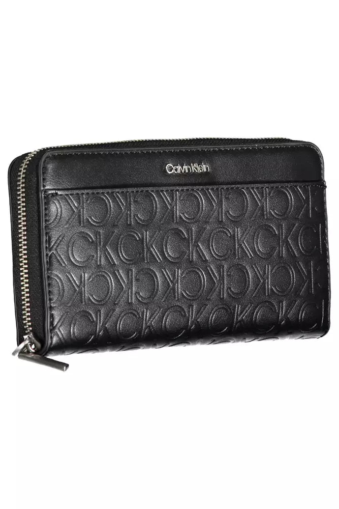 Black Polyethylene Women Wallet - GLAMHUB BOUTIQUE 