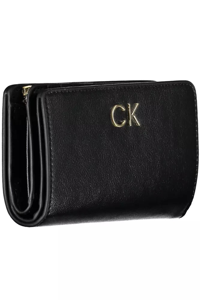 Black Polyethylene Women Wallet - GLAMHUB BOUTIQUE 