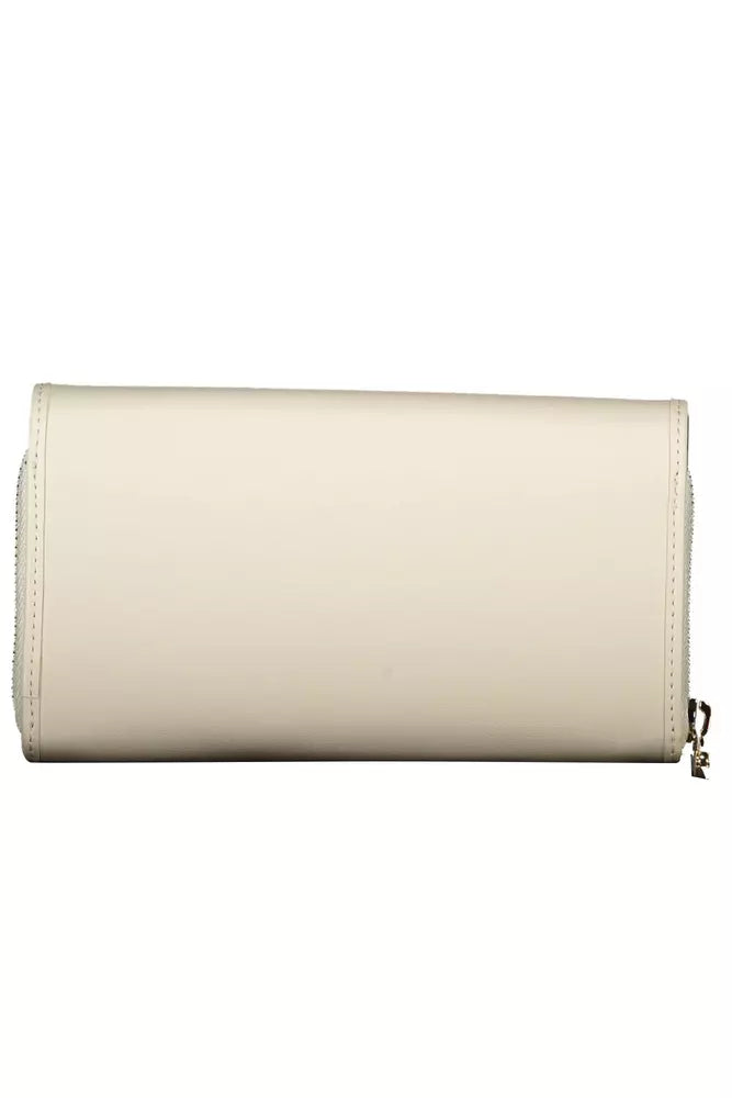 White Polyethylene Women Wallet - GLAMHUB BOUTIQUE 