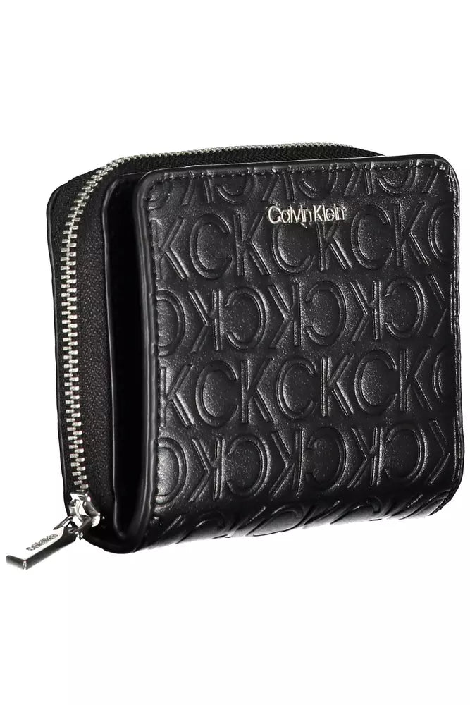 Black Polyethylene Women Wallet - GLAMHUB BOUTIQUE 