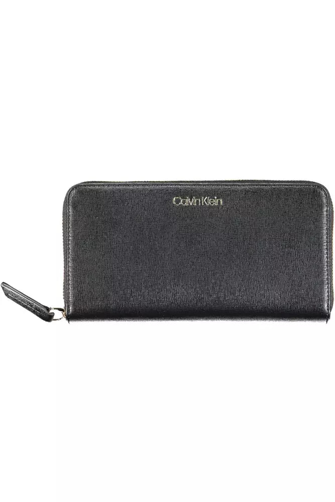 Black Polyethylene Women Wallet - GLAMHUB BOUTIQUE 