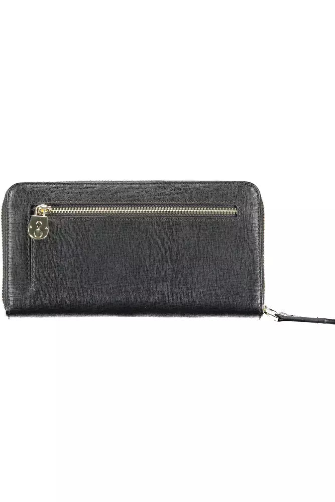 Black Polyethylene Women Wallet - GLAMHUB BOUTIQUE 