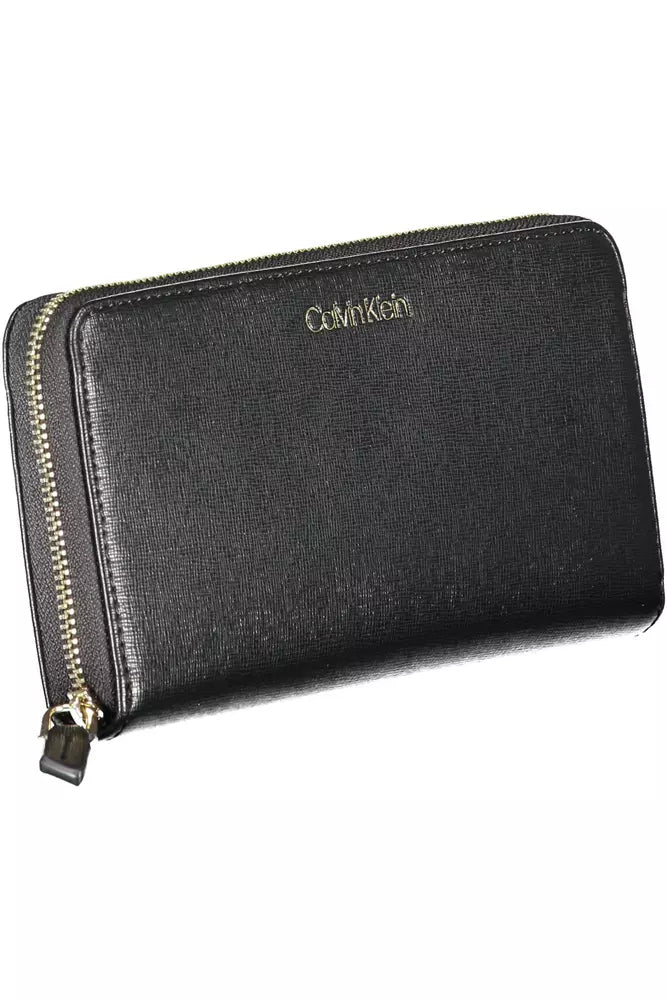 Black Polyethylene Women Wallet - GLAMHUB BOUTIQUE 