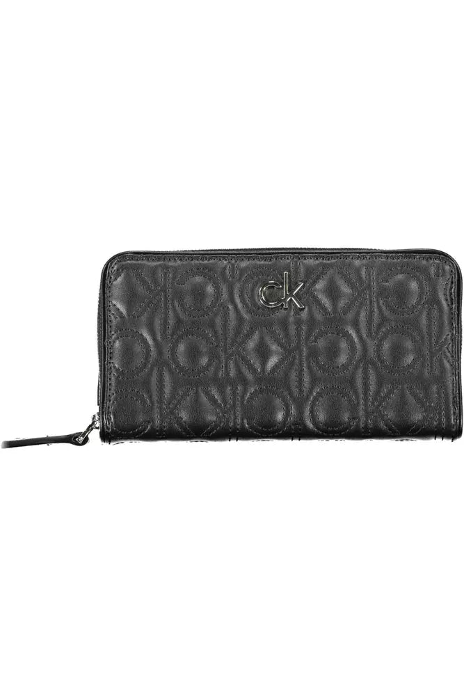 Black Polyethylene Women Wallet - GLAMHUB BOUTIQUE 