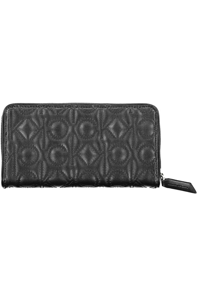 Black Polyethylene Women Wallet - GLAMHUB BOUTIQUE 