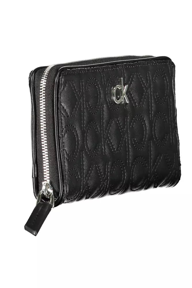 Black Polyethylene Women Wallet - GLAMHUB BOUTIQUE 