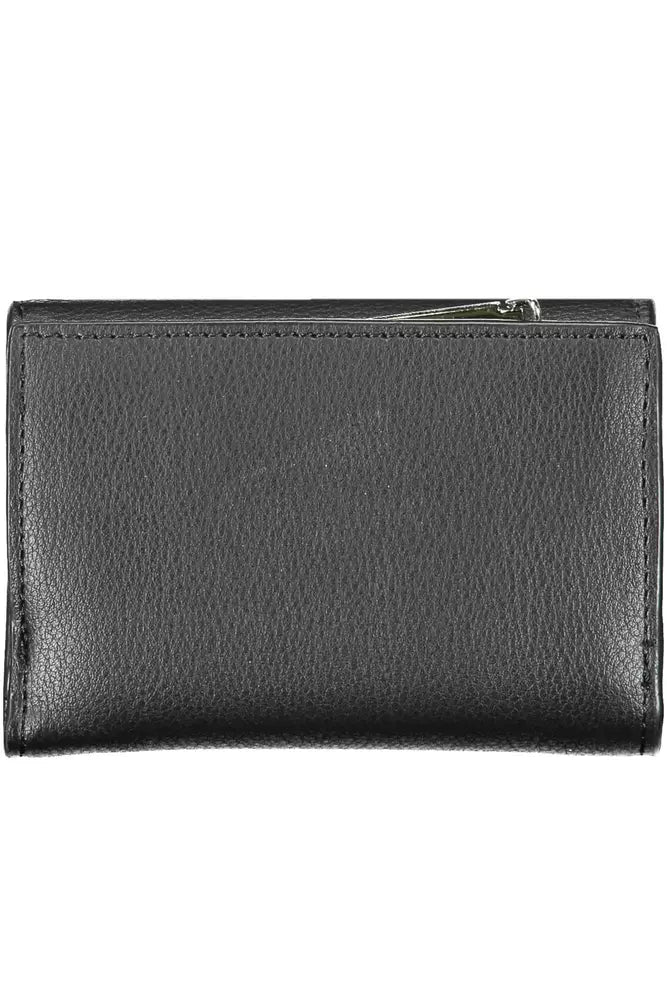 Black Polyethylene Women Wallet - GLAMHUB BOUTIQUE 