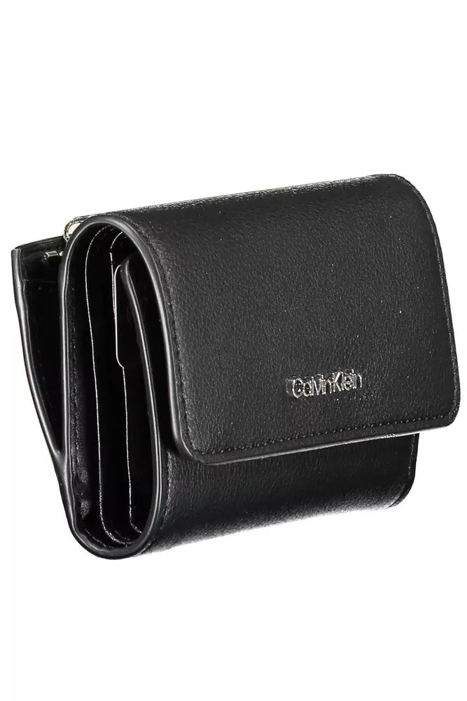 Black Polyethylene Women Wallet - GLAMHUB BOUTIQUE 