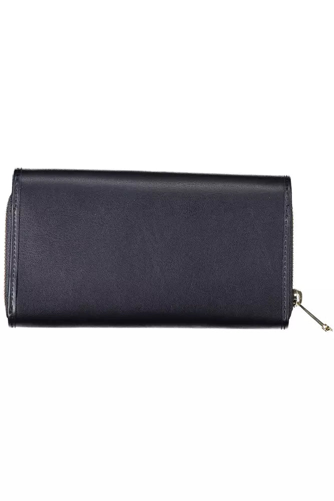 Blue Polyethylene Women Wallet - GLAMHUB BOUTIQUE 