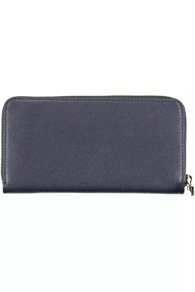 Blue Polyethylene Women Wallet - GLAMHUB BOUTIQUE 