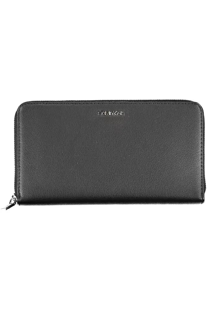 Black Polyethylene Women Wallet - GLAMHUB BOUTIQUE 