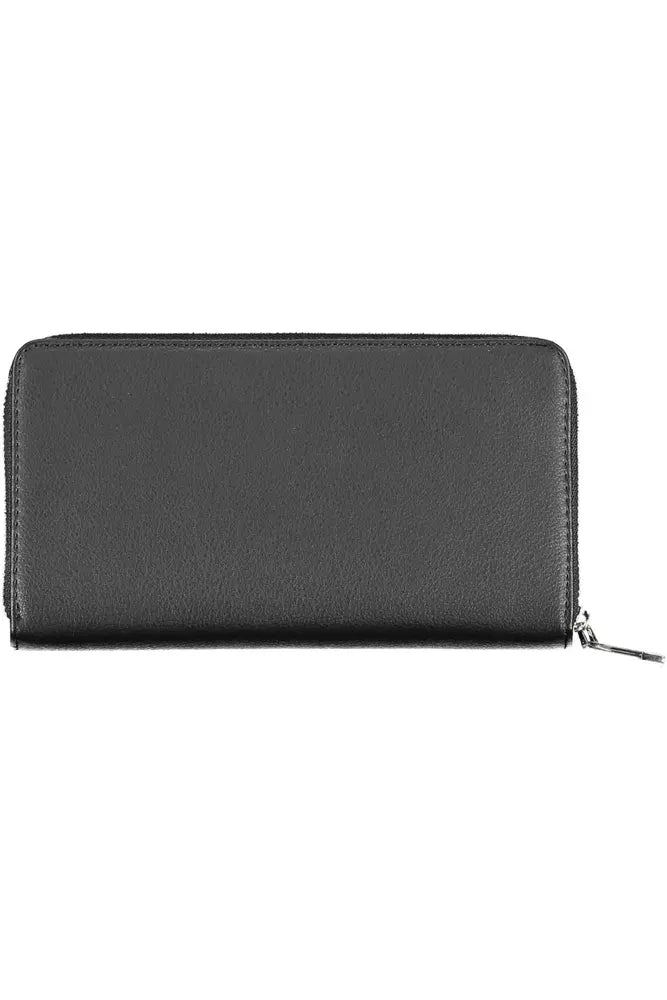 Black Polyethylene Women Wallet - GLAMHUB BOUTIQUE 