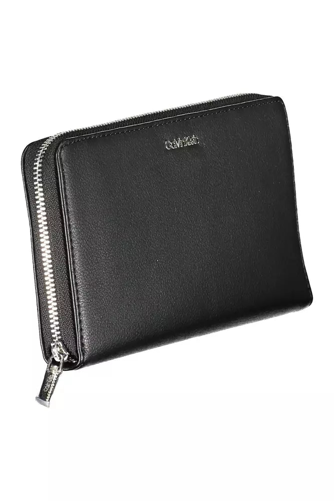 Black Polyethylene Women Wallet - GLAMHUB BOUTIQUE 