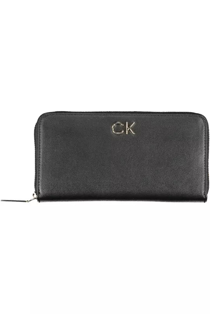 Black Polyethylene Women Wallet - GLAMHUB BOUTIQUE 