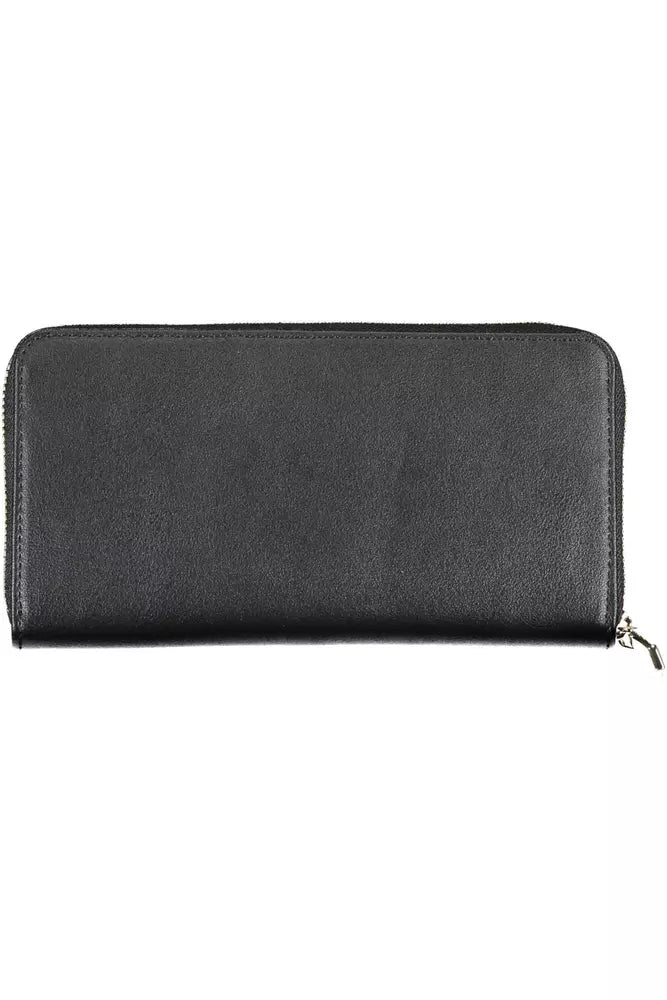 Black Polyethylene Women Wallet - GLAMHUB BOUTIQUE 