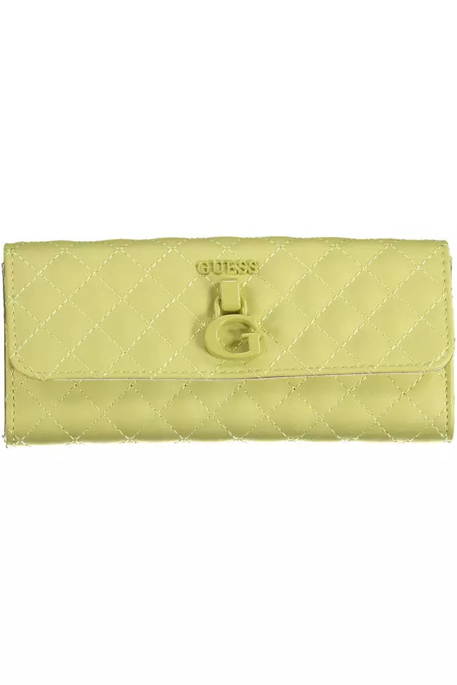 Yellow Polyethylene Women Wallet - GLAMHUB BOUTIQUE 