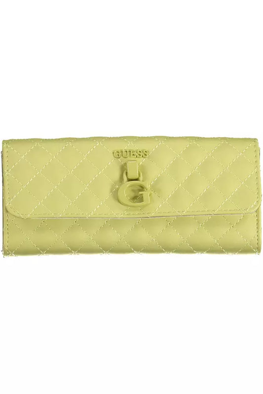 Yellow Polyethylene Women Wallet - GLAMHUB BOUTIQUE 