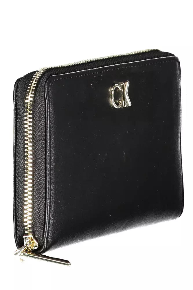 Black Polyethylene Women Wallet - GLAMHUB BOUTIQUE 