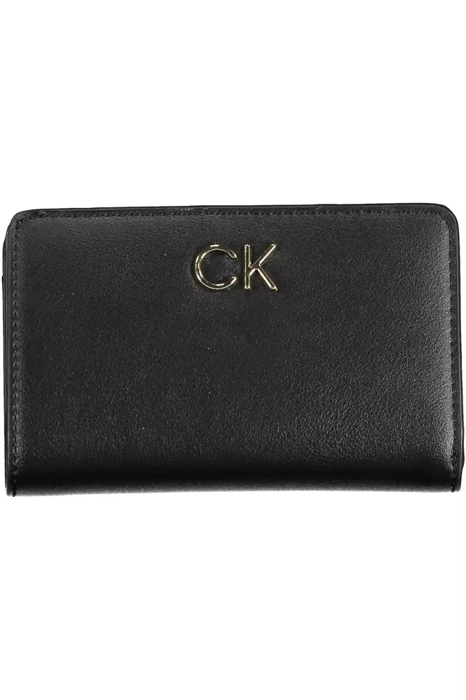 Black Polyethylene Women Wallet - GLAMHUB BOUTIQUE 