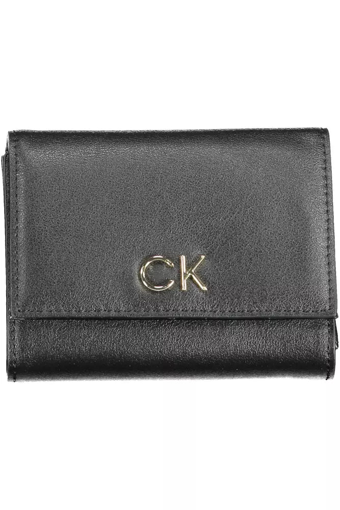 Black Polyethylene Women Wallet - GLAMHUB BOUTIQUE 