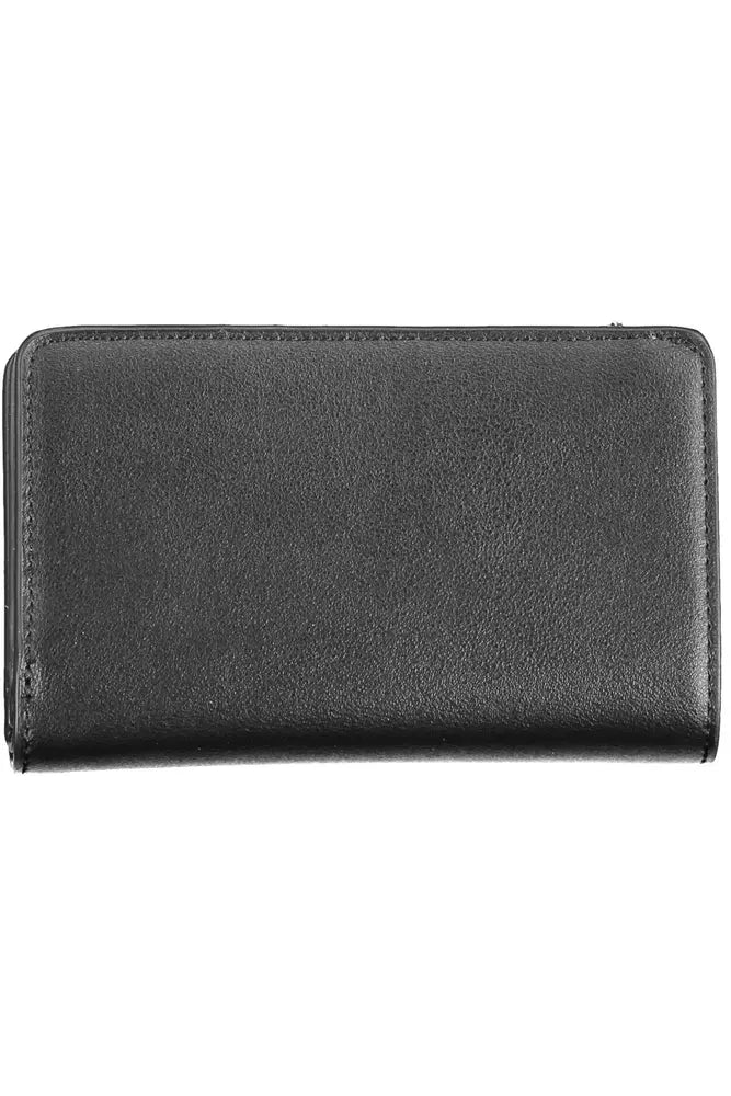 Black Polyethylene Women Wallet - GLAMHUB BOUTIQUE 