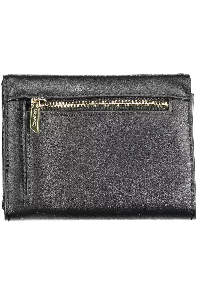 Black Polyethylene Women Wallet - GLAMHUB BOUTIQUE 