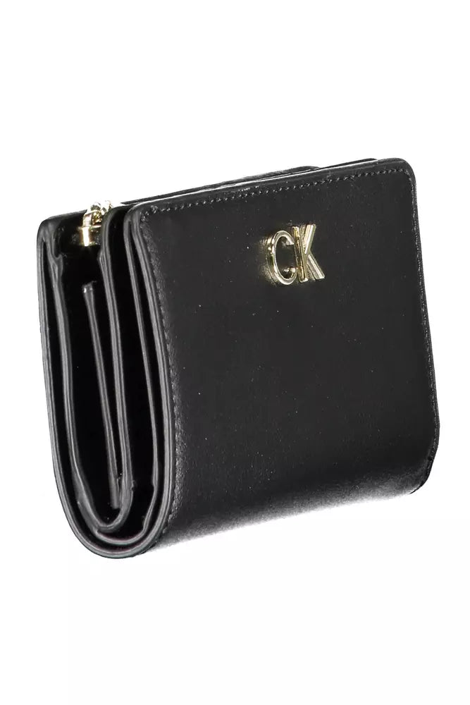 Black Polyethylene Women Wallet - GLAMHUB BOUTIQUE 