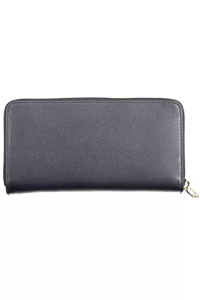 Blue Polyethylene Women Wallet - GLAMHUB BOUTIQUE 