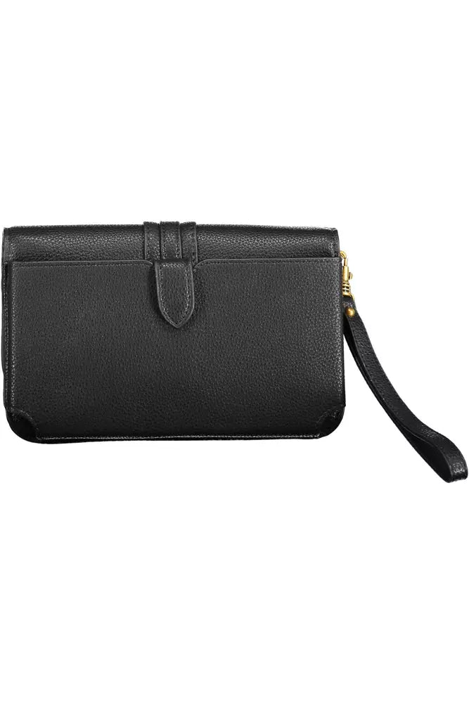 Black Polyethylene Women Wallet - GLAMHUB BOUTIQUE 