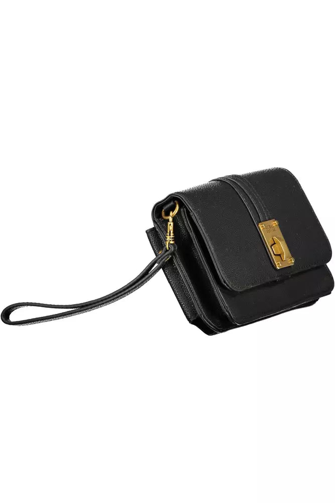 Black Polyethylene Women Wallet - GLAMHUB BOUTIQUE 