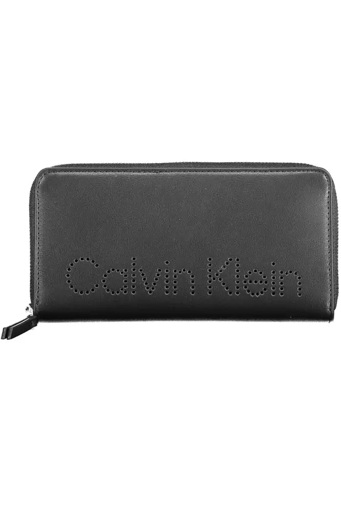 Black Polyethylene Women Wallet - GLAMHUB BOUTIQUE 