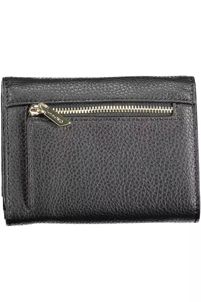 Black Polyethylene Women Wallet - GLAMHUB BOUTIQUE 