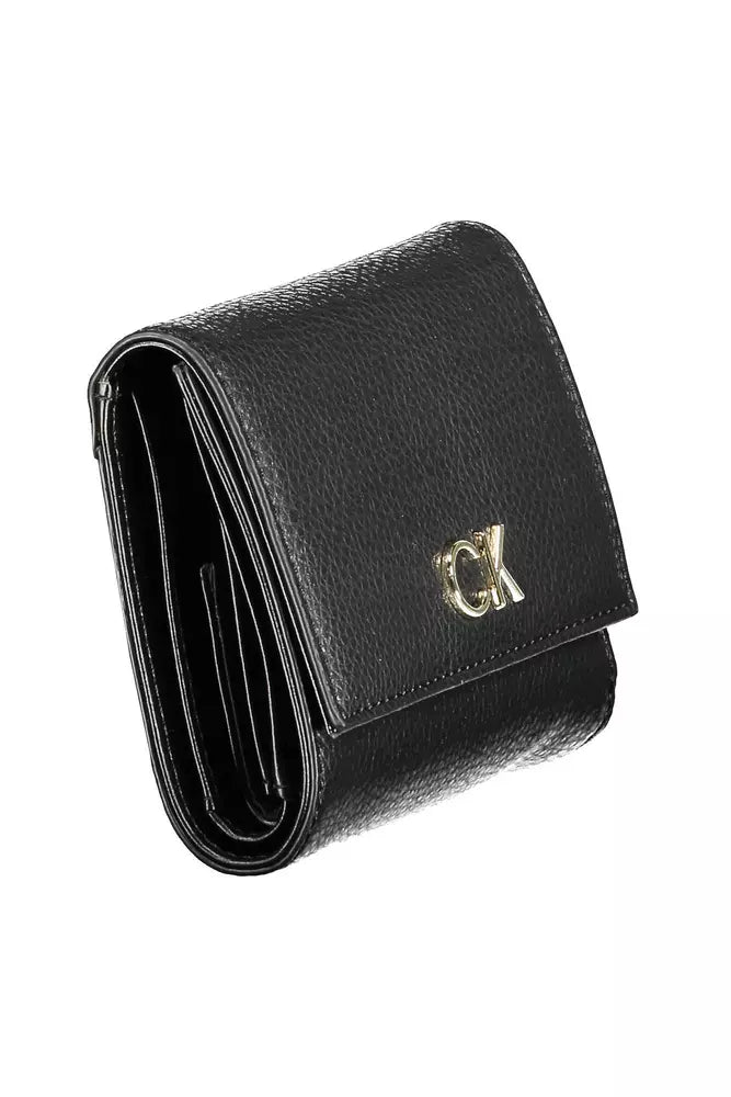 Black Polyethylene Women Wallet - GLAMHUB BOUTIQUE 