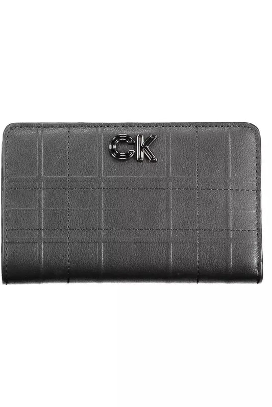 Black Polyethylene Women Wallet - GLAMHUB BOUTIQUE 