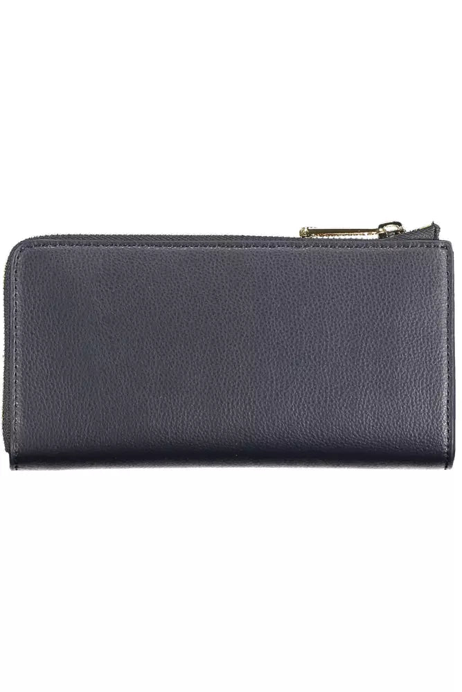 Blue Polyethylene Women Wallet - GLAMHUB BOUTIQUE 