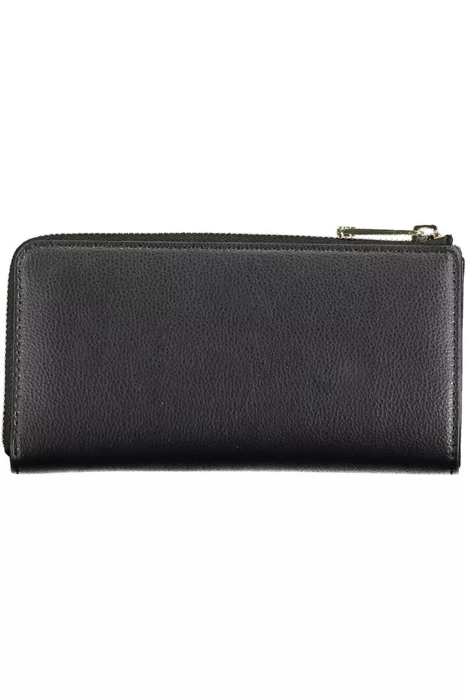 Black Polyethylene Women Wallet - GLAMHUB BOUTIQUE 