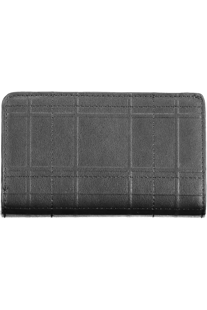 Black Polyethylene Women Wallet - GLAMHUB BOUTIQUE 