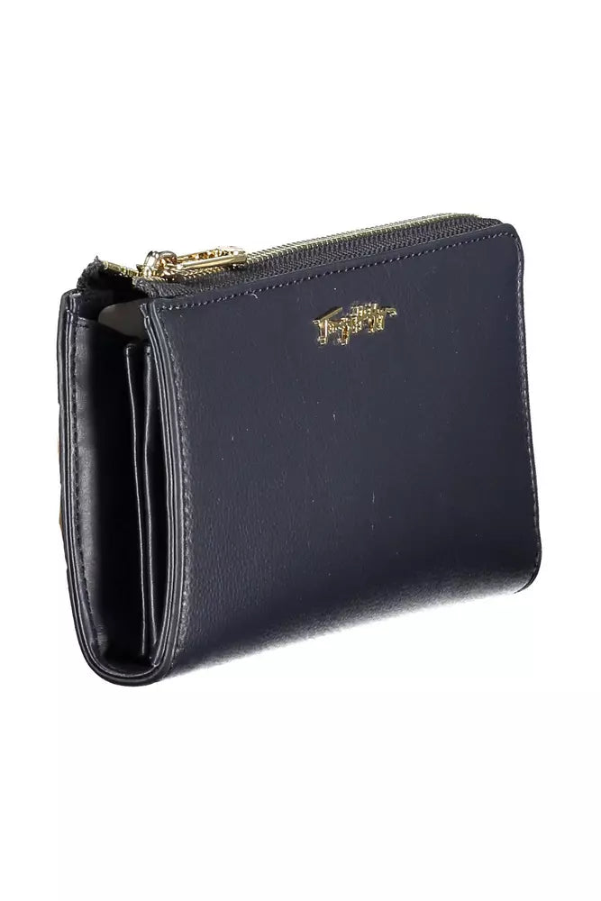 Blue Polyethylene Women Wallet - GLAMHUB BOUTIQUE 