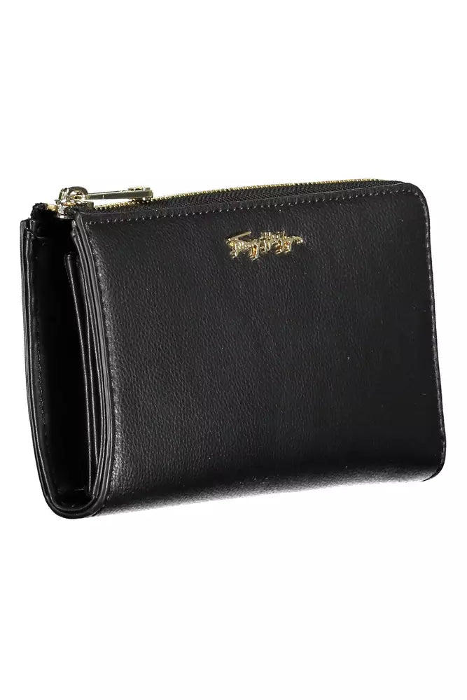 Black Polyethylene Women Wallet - GLAMHUB BOUTIQUE 